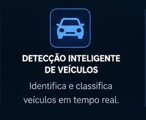 Detecção inteligente de veículos. Identifica e classifica veículos em tempo real.